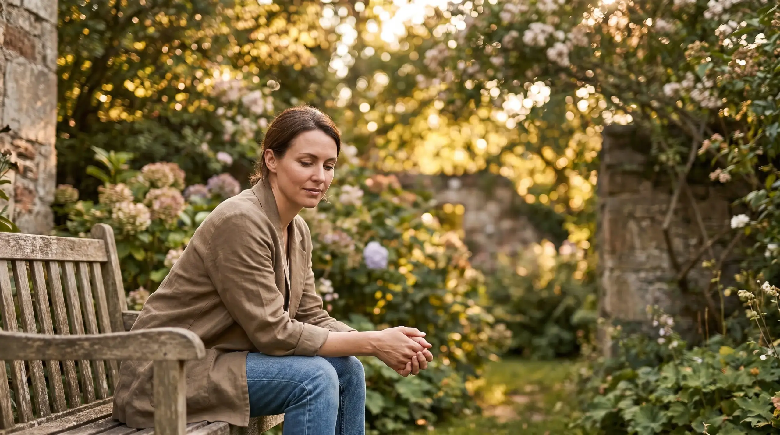 Woman reflecting, representing therapy for self-esteem